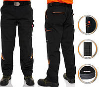 Штани робочі захисні, роба чоловіча чорна практична повсякденна, спецодяг для робочих