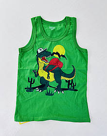 Майка зелена для хлопчиків "Динозавр" МК-24-6 Бавовна 12639 GABBI розмір 116 (6 років)