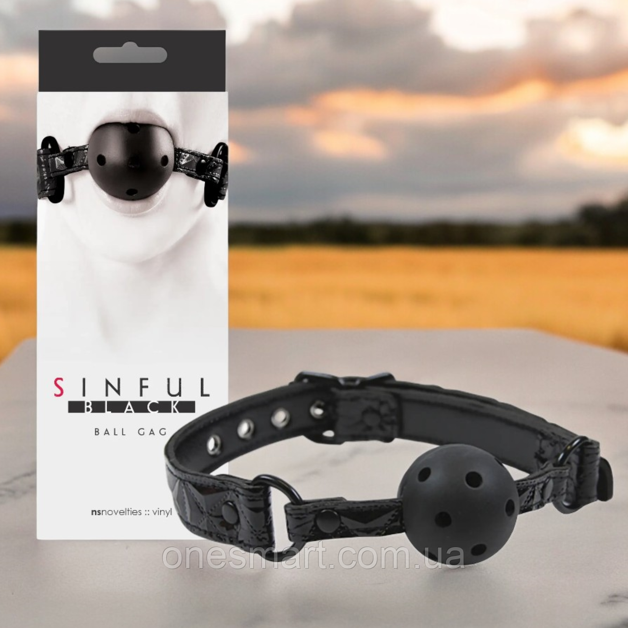 Капелюх чорний "Sinful Ball Gag — Black" NS Novelties