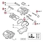 Ремкомплект переднього супорта R16 Fiat Ducato 244, Peugeot Boxer, Citroen Jumper (2002-2006), 9949425, 444889, фото 3