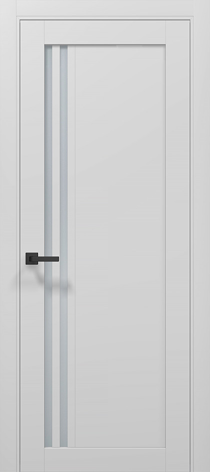 Двері екошпон, Полотно, серія TETRA, Модель Т-11. Колір: Альпійський білий