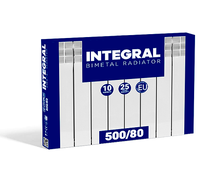 Біметалевий радіатор опалення Integral 500/80 (8 секцій), фото 1