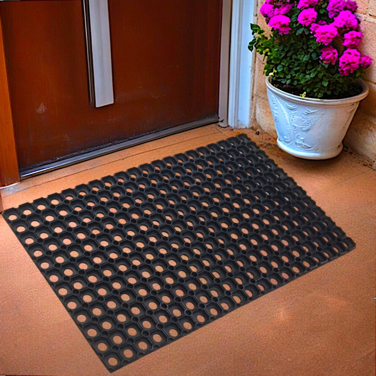 Килим придверний гумовий Індія 50х80 см, фото 1