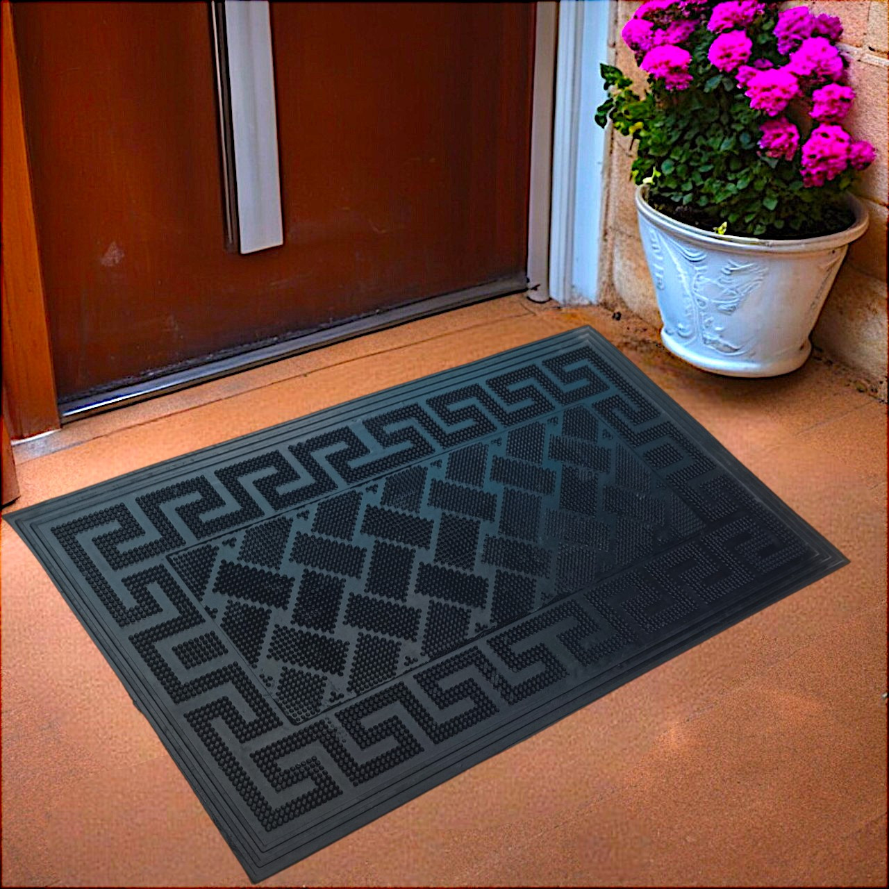 Килим придверний гумовий Змійка 39х68 см, фото 1