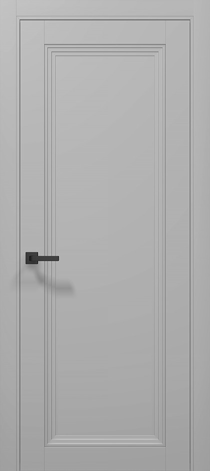 Двері екошпон, Полотно, серія TETRA, Модель Т-12. Колір: Сірий мат