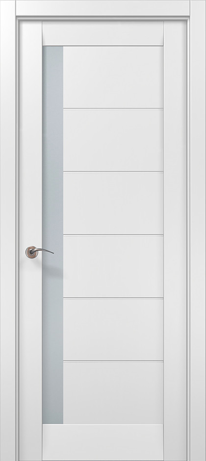 Двері екокошпон, Полотно, серія Millenium (ML-643) Біла мата