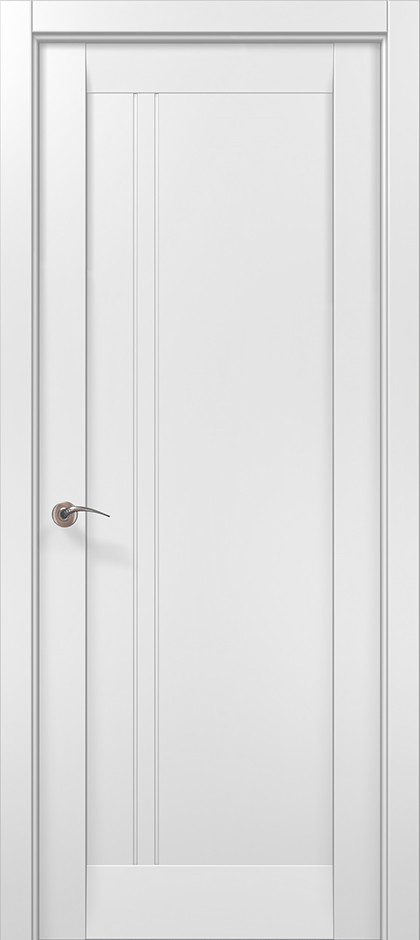 Двері екокошпон, Полотно, серія Millenium (ML-702) Білий мат