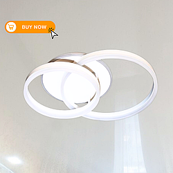Led люстра кільця з димером Linisoln 65W до 16 кв.м колір Білий 5218-30*40 WH