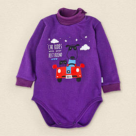 Боді з начосом та високою горловиною Best Friends зріст 80 см (9 - 12 місяців) Malena Фіолетовий з принтом