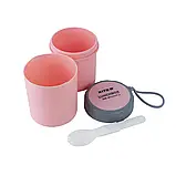 Ланчбокс круглий 450 мл комбінічний Kite K23-187-3, фото 5