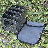 Комплект Похідна Піч-трісочниця велика розбірна 21.3х15х15см 2мм з чохлом