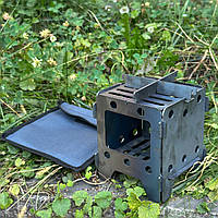 Комплект Похідна Піч-трісочниця мала розбірна 13.5х13.5х15см 2мм з чохлом