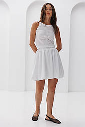 Жіноча шовкова коротка молочна спідниця тюльпан у ONE SIZE розмірі