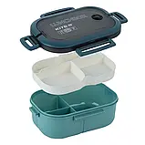 Ланчбокс 1200мл зелений з розділювачем Kite K23-184-2, фото 6