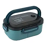 Ланчбокс 1200мл зелений з розділювачем Kite K23-184-2, фото 8
