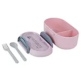 Ланчбокс 1000мл рожевий з розділювачем Kite K23-185-3, фото 4