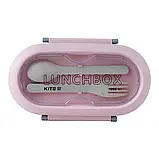 Ланчбокс 1000мл рожевий з розділювачем Kite K23-185-3, фото 2