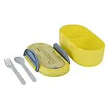 Ланчбокс 1000мл жовтий з розділювачем Kite K23-185-1, фото 5