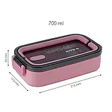 Ланчбокс 1000мл блакитний з розділювачем Kite K23-185-2, фото 6