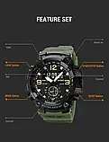 Спортивний електронний водонепроникний годинник Skmei 1965BK black. Тактичний годинник для військових, фото 5