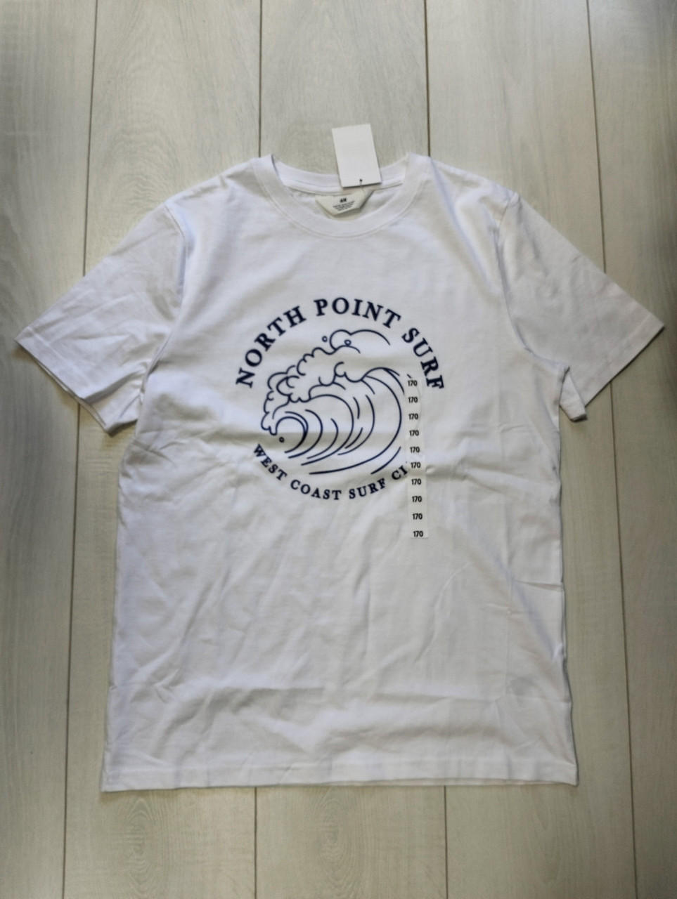 Футболка біла Surf H&M 146/152, 170см, фото 1