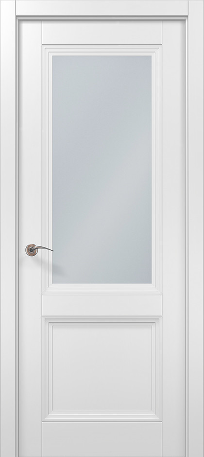 Двері екокошпон, Полотно, серія Millenium (ML-717) Біла мата