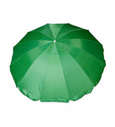 Пляжний зонт 220 см Umbrella Anti-UV з нахилом Зелений