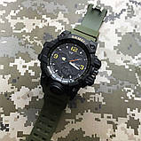 Спортивний електронний водонепроникний годинник Skmei 1155 Black-Military. Тактичний годинник для військових, фото 4