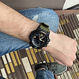 Спортивний електронний водонепроникний годинник Skmei 1155 Black-Military. Тактичний годинник для військових, фото 3