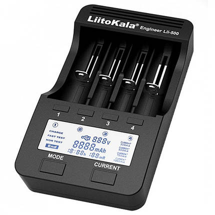 Зарядний пристрій для батарей Power Bank LiitoKala Lii-500 універсальний на 4 канали повер банк з дисплеєм, фото 1