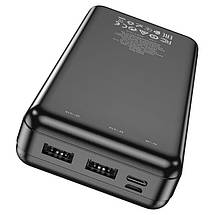 Портативний Power Bank Hoco J91A 20000 mAh зовнішній акумулятор повербанк для смартфона Чорний, фото 3