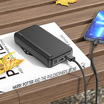 Портативний Power Bank Hoco J91A 20000 mAh зовнішній акумулятор повербанк для смартфона Чорний, фото 6
