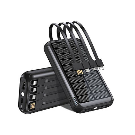 Портативний Power Bank MIBRAND EXTREME 20000 mAh повербанк для смартфона із сонячною батареєю та ліхтариком, фото 1
