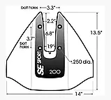 Гідрокрило для човнового мотора SE sport 200 8-40 л.с., фото 5