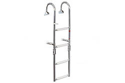 Драбина складана 2+2 неірж із поручнями для катера човна AquaLand 1101051