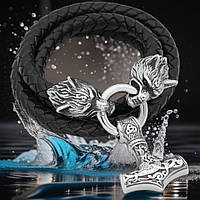 Кулон-амулет "Молот Тора" на кожаном шнуре