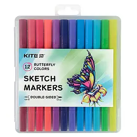 Скетч-маркери 12кольорів Kite Butterfly К22-044-2