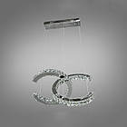 Кришталева підвісна світлодіодна LED люстра з пультом управління колір каркасу хром D-8320/400+400HR, фото 2