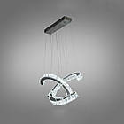 Кришталева підвісна світлодіодна LED люстра з пультом управління колір каркасу хром D-8320/400+400HR, фото 5