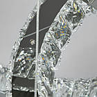 Кришталева підвісна світлодіодна LED люстра з пультом управління колір каркасу хром D-8320/400+400HR, фото 4