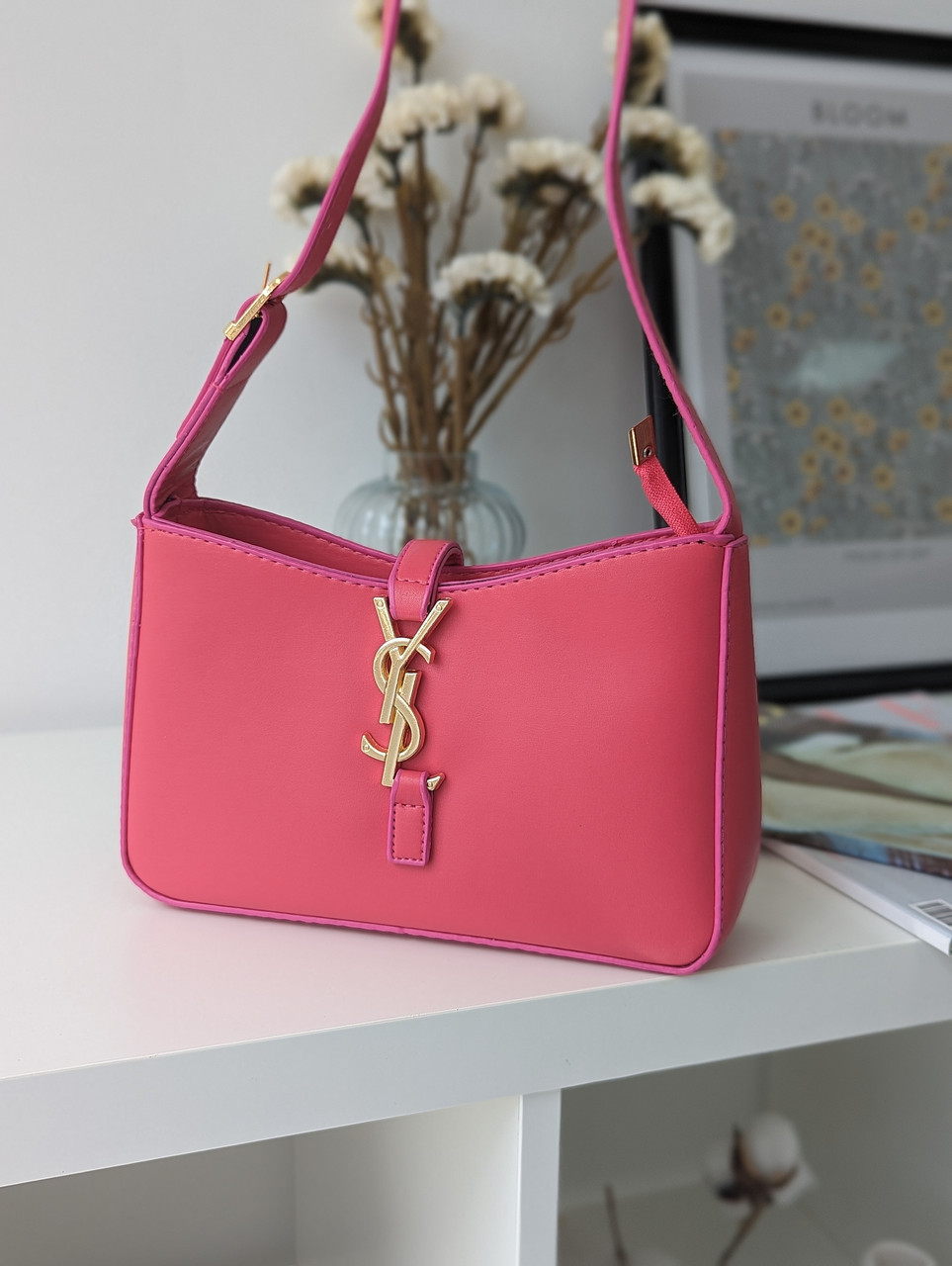Жіноча сумка Yves Saint Laurent YSL Ів Сен Лоран фуксій