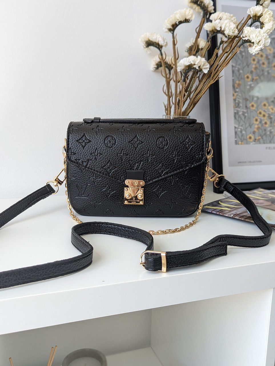 Сумка Луї Вітон метіс чорний Louis Vuitton Pochette Metis Medium, фото 1