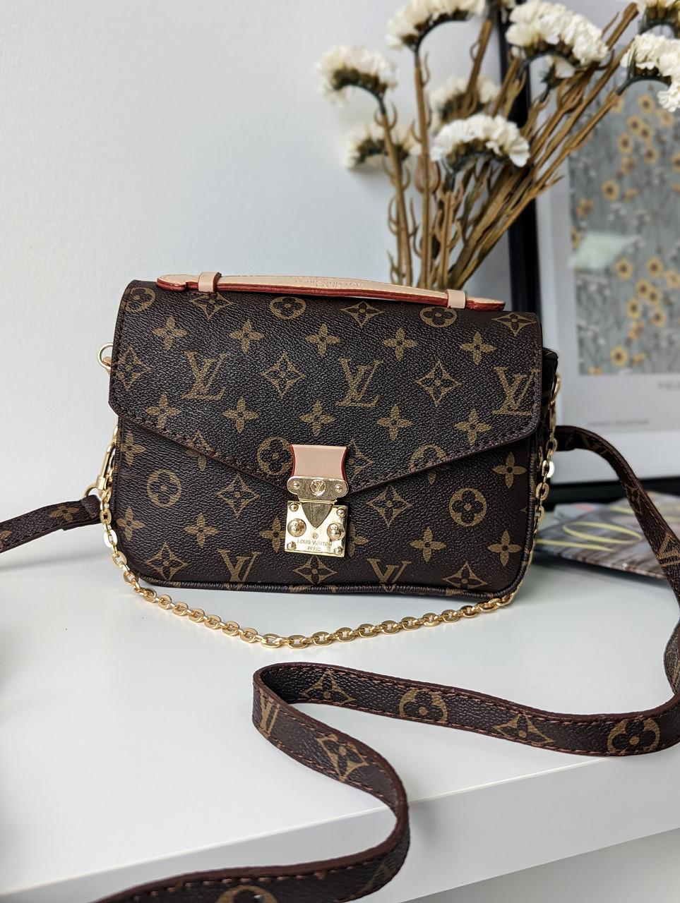 Сумка Луї Вітон метіс коричневий Louis Vuitton Pochette Metis Medium, фото 1