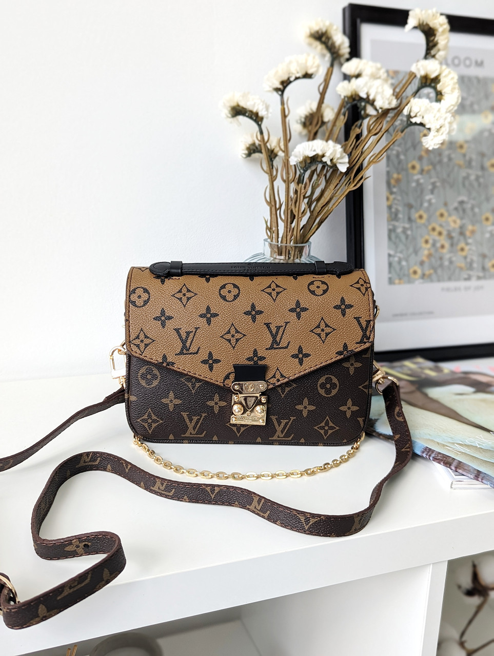 Сумка Луї Вітон метіс коричневий монограм Louis Vuitton Pochette Metis Medium, фото 1