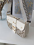Сумка жіноча Christian Dior, сумка багет Діор молочний, фото 2