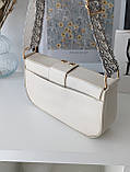 Сумка жіноча Christian Dior, сумка багет Діор молочний, фото 4