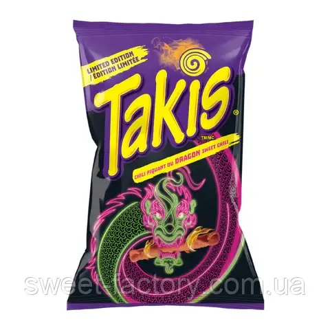 Снеки Takis Dragon Sweet Chilli 55g, фото 1