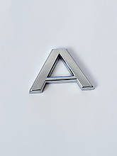 Напис на багажник буквa A 17x25 мм хром
