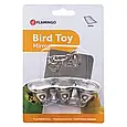 Іграшка Flamingo MIRROR+3 BELLS для папуг, квадратне дзеркало з трьома дзвіночками, 10,5х3,5х27см, фото 3