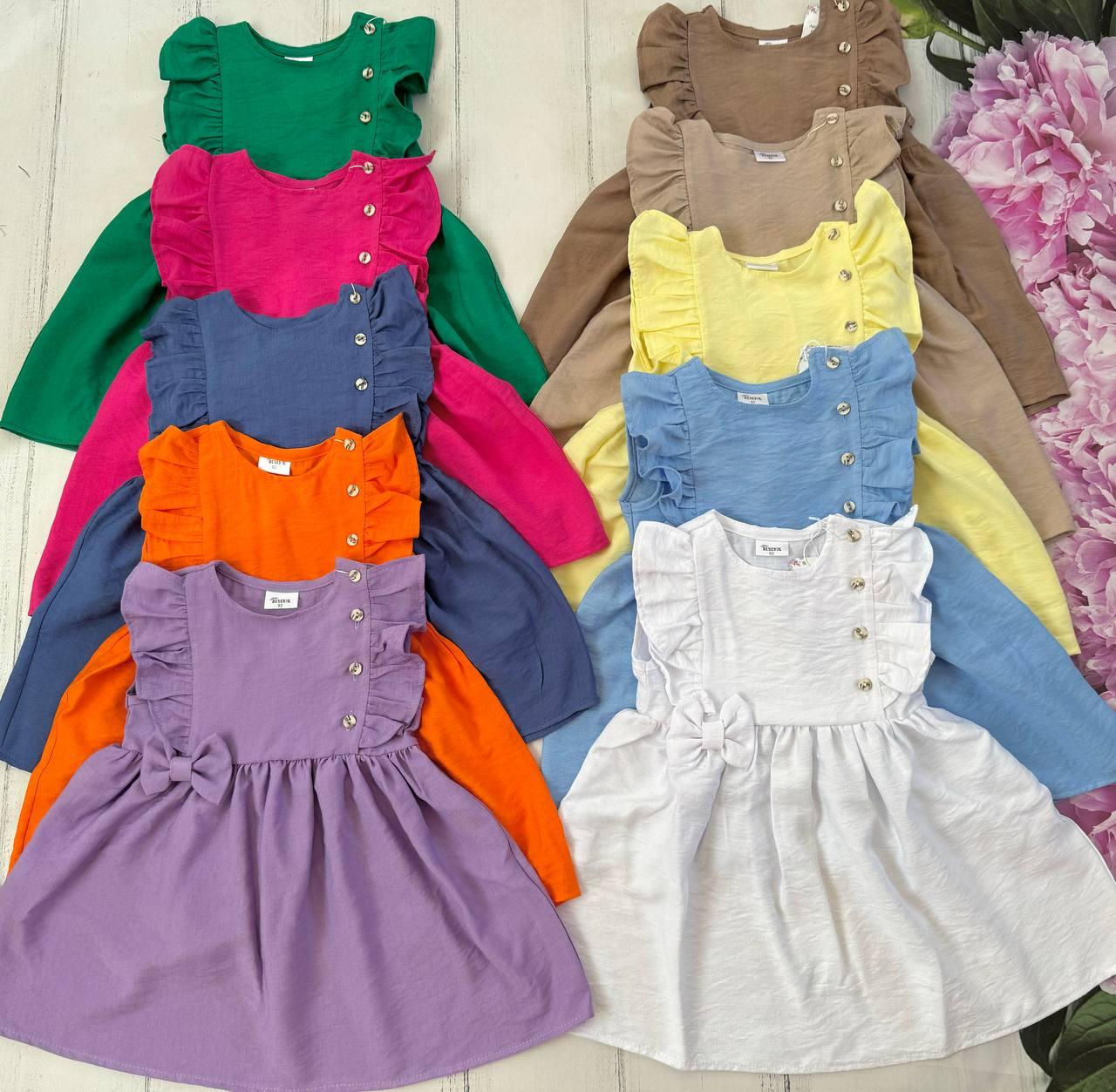 Сукня літня для дівчинки льон Аля, розміри 92-110р.